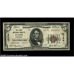 Tustin, CA - $5 1929 Ty. 2 The First NB Ch. # 10134A pleasing Very Fine example from this sought aft