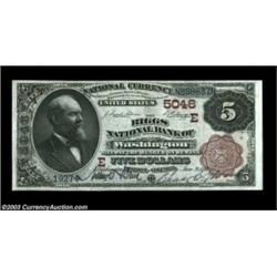 Washington, DC - $5 1882 Brown Back Fr. 474 The Riggs NB Ch. # (E)5046A very nice District $5 Brown.