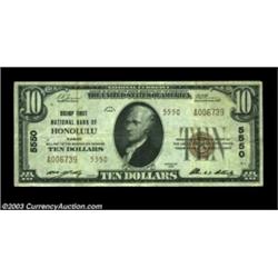 Honolulu, HI - $10 1929 Ty. 2 Bishop First NB Ch. # 5550A nice Type 2 example from the only affordab
