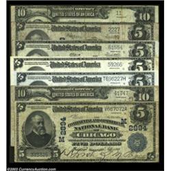 Large Size Chicago Grouping.Chicago, IL - $5 1902 Date Back Fr. 601 Continental & Commerical NB Ch..