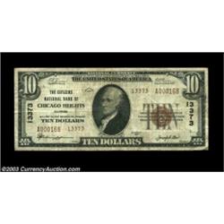 Chicago Heights, IL - $10 1929 Ty. 2 The Citizens NB Ch. # 13373A very scarce Chicago Heights bank w