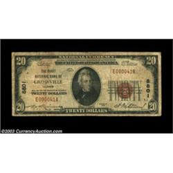 Crossville, IL - $20 1929 Ty. 1 The First NB Ch. # 8801A very rare note from the only bank in town..