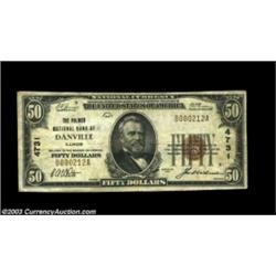 Danville, IL - $50 1929 Ty. 1 Palmer National Bank of Danville Ch. # 4731The first title under which