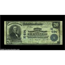 Geneseo, IL - $20 1902 Plain Back Fr. 650 First NB of Geneseo Ch. # (M)534From one of two note issui