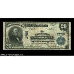 Hillsboro, IL - $20 1902 Plain Back Fr. 650 The Hillsboro NB Ch. # 2789Evenly circulated pen signed.