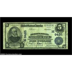 Hoopeston, IL - $5 1902 Plain Back Fr. 600 Hoopeston NB Ch. # (M)9425A seldom seen large example fro