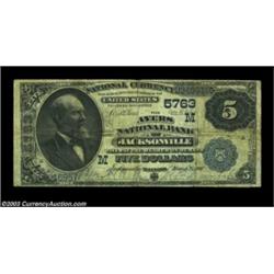 Jacksonville, IL - $5 1882 Value Back Fr. 574 The Ayers NB Ch. # (M)5763An evenly circulated Value B
