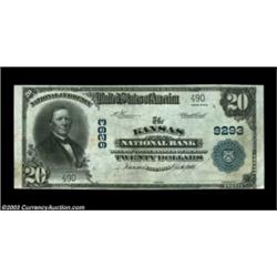Kansas, IL - $20 1902 Plain Back Fr. 652 The Kansas NB Ch. # 9293The second title used here, found o