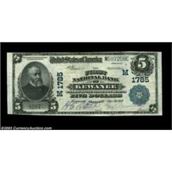 Kewanee, IL - $5 1902 Plain Back Fr. 601 The First NB Ch. # (M)1785A nice high grade large example..