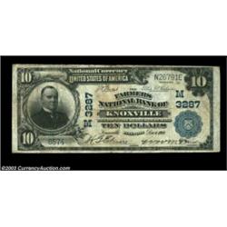 Knoxville, IL - $10 1902 Plain Back Fr. 624 The Farmers NB Ch. # (M)3287A pleasing pen signed Fine e