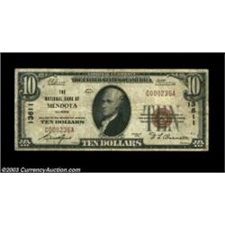 Mendota, IL - $10 1929 Ty. 1 The NB of Mendota Ch. # 13611A just plain rare small note, with the Kel