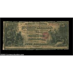 Monmouth, IL - $5 Original Fr. 399 The Monmouth NB Ch. # 1706Low grade but very rare, as this bank i