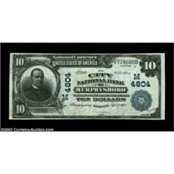 Murphysboro, IL - $10 1902 Plain Back Fr. 628 The City NB Ch. # (M)4804A lovely note which is by far