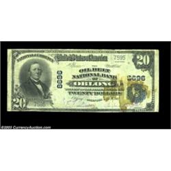 Oblong, IL - $20 1902 Plain Back Fr. 652 Oil Belt NB of Oblong Ch. # 8696One of three Large Size not