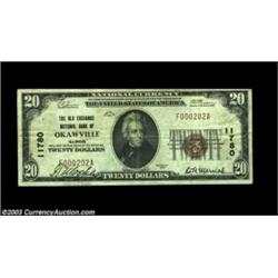 Okawville, IL - $20 1929 Ty. 1 Old Exchange NB of Okawville Ch. # 11780A solid middle grade 1929 fro