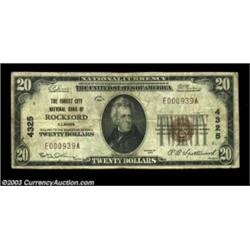 Rockford, IL - $20 1929 Ty. 1 The Forest City NB Ch. # 4325A tougher Rockford bank which issued Type
