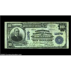 Rockford, IL - $10 1902 Plain Back Fr. 633 Commercial NB of Rockford Ch. # 11679This bank failed in.