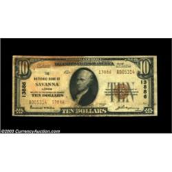 Savanna, IL - $10 1929 Ty. 2 NB of Savanna Ch. # 13886A Walter Herget Collection note from a late ch