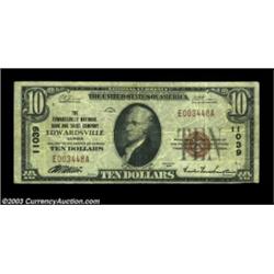 Edwardsville Small and Large Nationals With a Title ChangeEdwardsville, IL - $20 1902 Plain Back Fr.