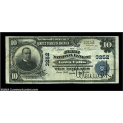 Iowa Falls, IA - $10 1902 Plain Back Fr. 624 The First NB Ch. # 3252A second large example from this