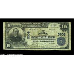 Alma, KS - $10 1902 Plain Back Fr. 632 Alma NB Ch. # 5104This bank failed in 1932, leaving just $4,4