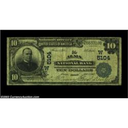 Alma, KS - $10 1902 Plain Back Fr. 632 Alma NB Ch. # (W)5104Great pen signatures enhance this well c