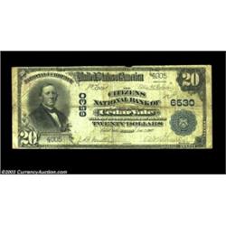 Cedar Vale, KS - $20 1902 Plain Back Fr. 650 Citizens NB of Cedar Vale Ch. # 6530A scarce bank in Ch