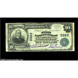 Great Bend, KS - $10 1902 Plain Back Fr. 624 First NB of Great Bend Ch. # 3363Bold purple signatures