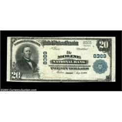 Moline, KS - $20 1902 Plain Back Fr. 652 Moline NB Ch. # 8369A scarce note from the Ralph Graves Col