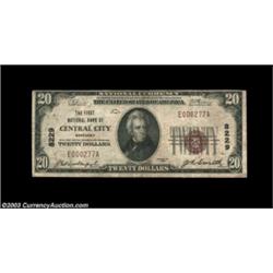 Central City, KY - $20 1929 Ty. 1 The First NB Ch. # 8229A very nice example from this avidly collec