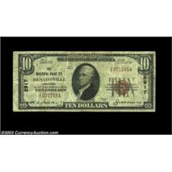 Hustonville, KY - $10 1929 Ty. 1 NB of Hustonville Ch. # 2917This was the only note issuing bank in.