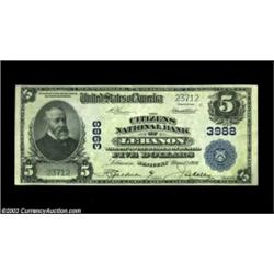 Lebanon, KY - $5 1902 Plain Back Fr. 600 Citizens NB of Lebanon Ch. # 3988A gorgeous, lightly circul