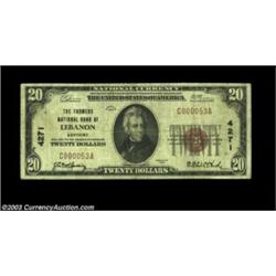 Lebanon, KY - $20 1929 Ty. 1 Farmers NB of Lebanon Ch. # 4271Three banks from here issued the 1929 S