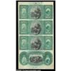 Image 2 : Boston, MA - $1-$1-$1-$2 1875 Fr. 384/391 The First Ward NB Ch. # 2112 Uncut SheetAn incredibly vivi