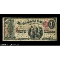 Lee, MA - $1 Original Fr. 380 The Lee NB Ch. # 885New to the Massachusetts census, and higher grade.