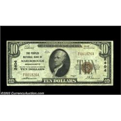 Marlborough, MA - $10 1929 Ty. 1 The Peoples NB Ch. # 2404A pleasing Very Fine example from this sca