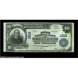Cassopolis, MI - $10 1902 Plain Back Fr. 627 First NB of Cassopolis Ch. # 1812A nice pen signed larg