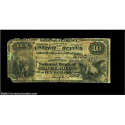 Detroit, MI - $10 1882 Brown Back Fr. 483 The Preston NB Ch. # 3730A scarcer Detroit bank, but deplo