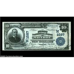Monroe, MI - $10 1902 Plain Back Fr. 625 The First NB Ch. # (M)1587A high grade example from this on