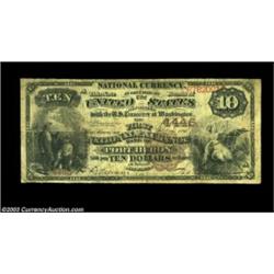 Port Huron, MI - $10 1882 Brown Back Fr. 484 The First National Exchange Bank Ch. # 4446A tougher Br