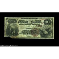 Saginaw, MI - $10 1882 Brown Back Fr. 485 The Second NB Ch. # (M)1918Fine but for a repaired split a