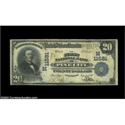 Pine City, MN - $20 1902 Plain Back Fr. 659 The First NB Ch. # (M)11581A nice pen signed example fro