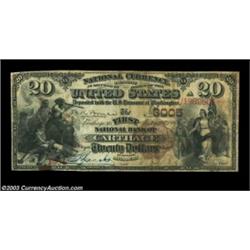 Carthage, MO - $20 1882 Brown Back Fr. 494 The NB of Carthage Ch. # 3005A very scarce early note fro