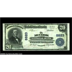 McCook, NE - $20 1902 Plain Back Fr. 652 McCook NB Ch. # 8823Red rubber stamp signatures and a nice.
