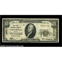 Winnemucca, NV - $10 1929 Ty. 1 The First NB Ch. # 3575This is one of only a handful of circulated T