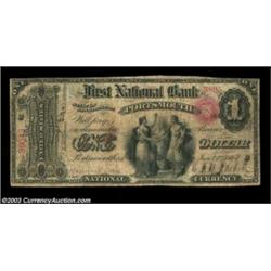 Portsmouth, NH - $1 Original Fr. 380 The First NB Ch. # 19A nice, evenly circulated example from low