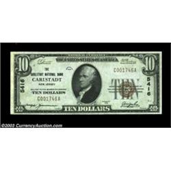 Carlstadt, NJ - $10 1929 Ty. 1 Carlstadt NB Ch. # 5416A lovely example from this Bergen County commu