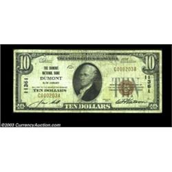 Dumont, NJ - $10 1929 Ty. 1 Dumont NB Ch. # 11361From a Small Size census of six notes, this example