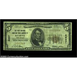 Kearny, NJ - $5 1929 Ty. 1 FNB & TC of Kearny Ch. # 8627This is the second of two titles under which