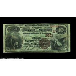 Madison, NJ - $10 1882 Brown Back Fr. 490 First NB of Madison Ch. # (E)2551Nice bold pen signatures.
